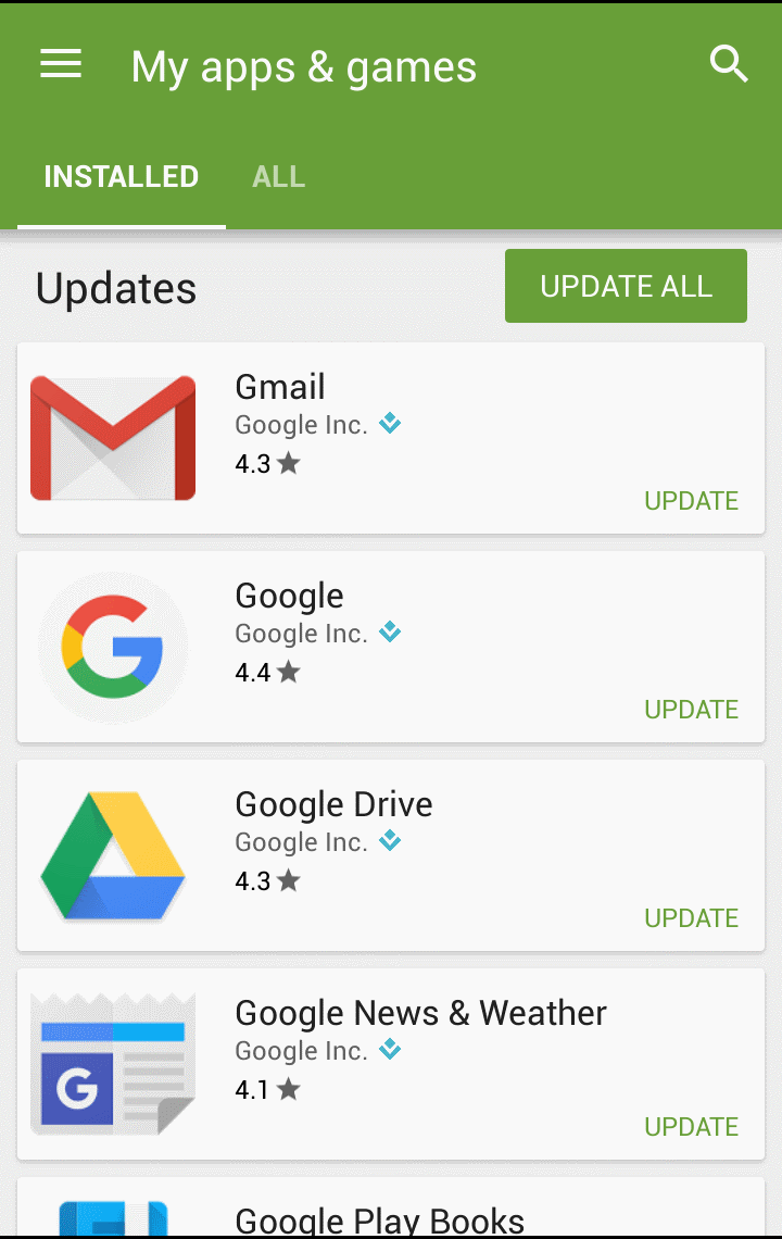 Update apps