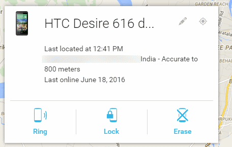 Android Device Manager locate phone