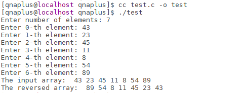 reverse an array