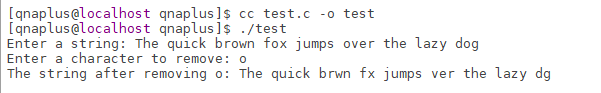 remove all occurences of a character from a string